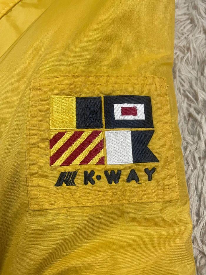 Veste parka k-way kway vintage jaune Xl imperméable doudoune - photo numéro 4