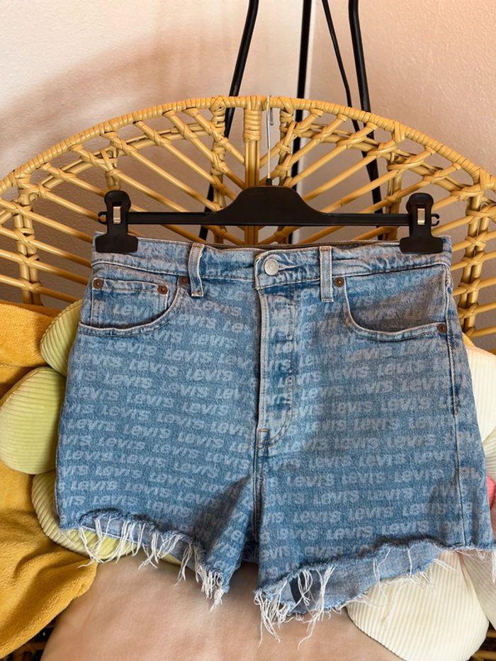 Short Levi's bleu denim 501 Ribcage taille 36 - - photo numéro 2