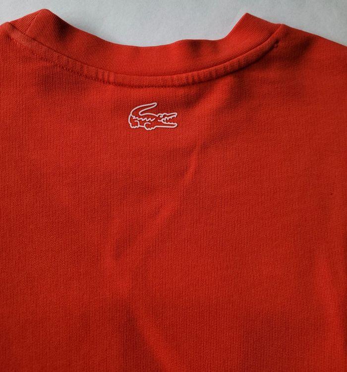 Sweat-shirt à col ras du cou imprimé rouge/orange Lacoste Motion pour homme - photo numéro 14