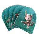 Lot de 5 gants de toilette - singes jungle