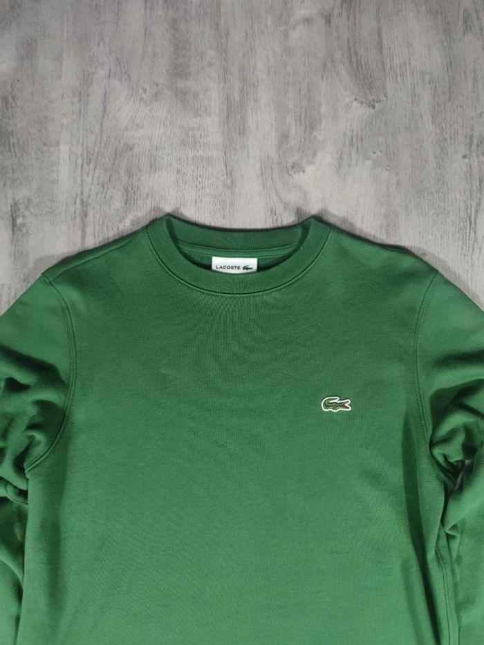 Pull Crewneck Lacoste Vert Logo Brodé Taille XS Homme - photo numéro 4