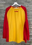 Maillot sport à manches longues jaune et rouge Hummel