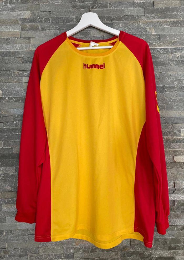 Maillot sport à manches longues jaune et rouge Hummel - photo numéro 1