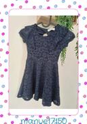 Jolie robe bleu marine LPC girls 4 ans