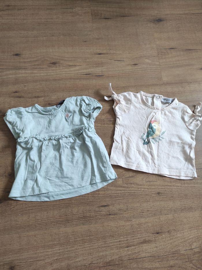 Lot de deux t shirt trois mois - photo numéro 1