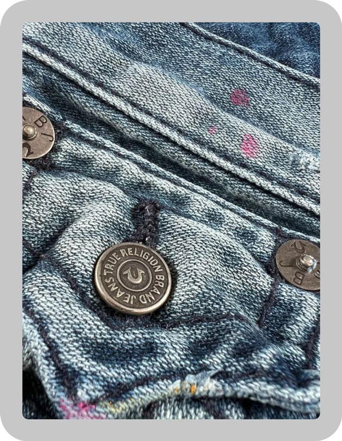 🩳 Short vintage brodé en jean True Religion Bleu Taille XS 🩳 - photo numéro 18