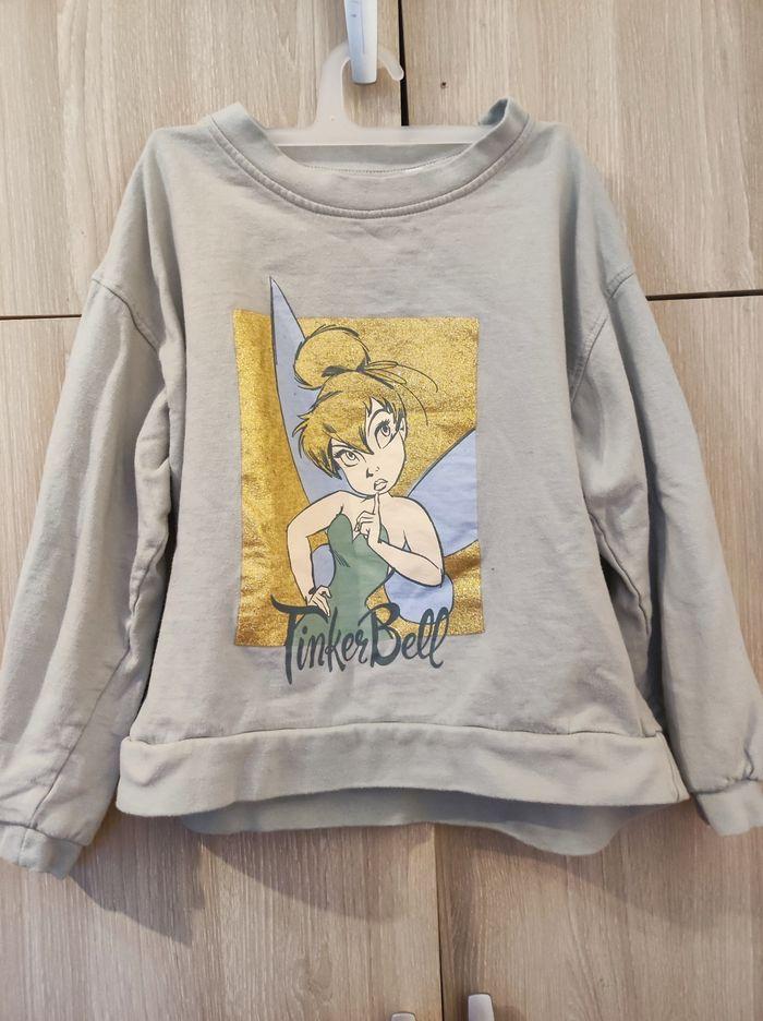 Pull fée clochette gris doré 7 ans  Disney - photo numéro 1