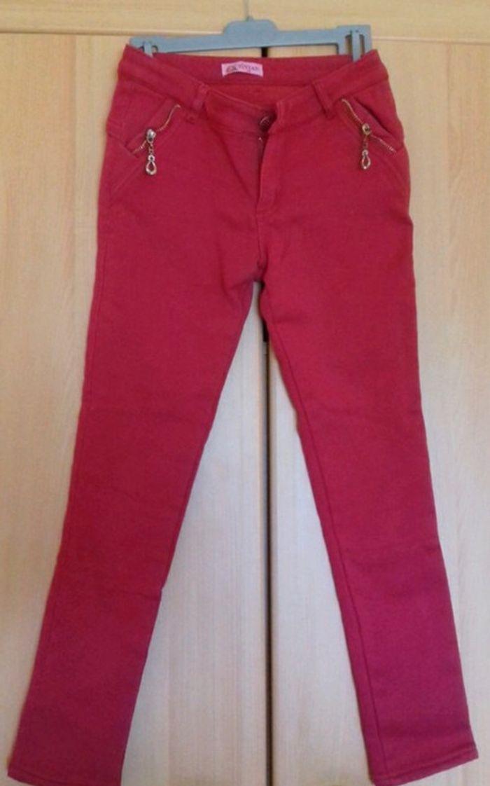 Pantalon rouge polaire - photo numéro 1