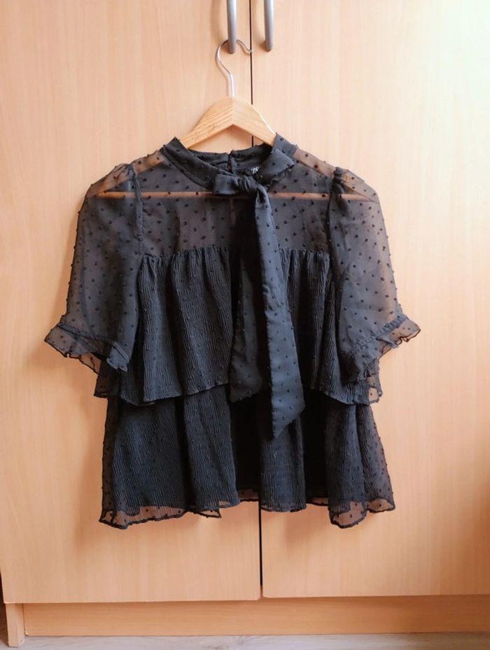 Zara blouse plumetis taille M - photo numéro 2