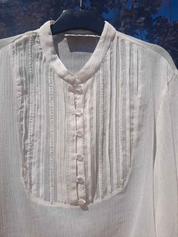 Blouse shabby romantique vintage T 44 - photo numéro 4