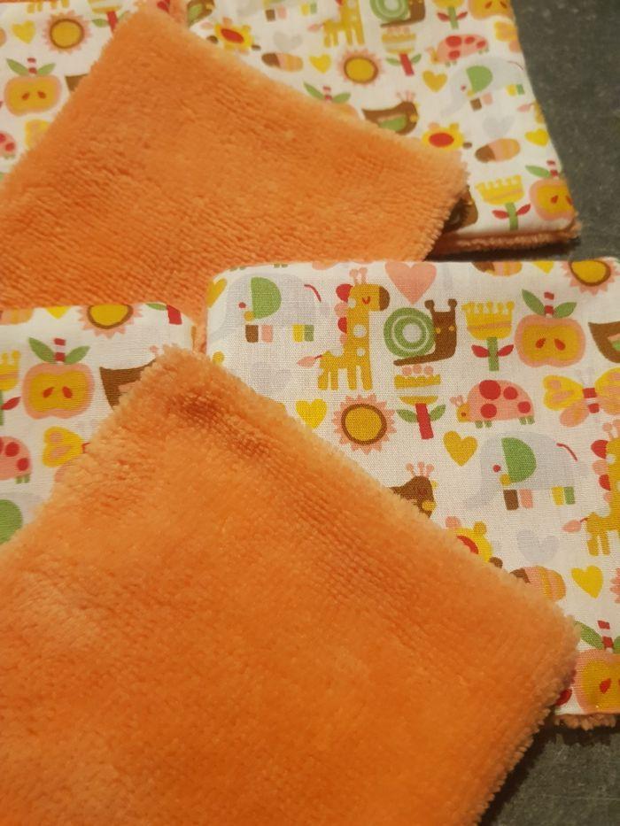 Lingettes lavables bambou  orange - photo numéro 3