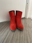 Bottines rouge/orange chaussea