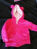 Gilet polaire rose 6 mois réversible