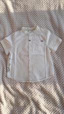 Chemise manches courtes garçon blanche Orchestra 3 ans comme neuve