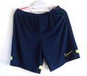 SHORT NIKE BLEU LISERE JAUNE FLUO TAILLE M