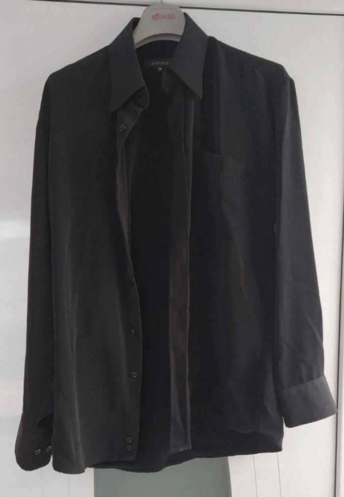 Chemise mercato homme noire microfibre - photo numéro 1