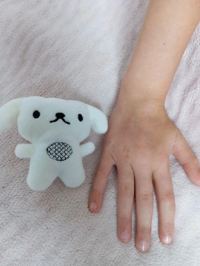 Mini peluche chien blanc kawaii - photo numéro 2