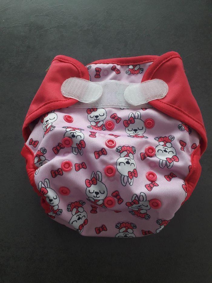 Couche lavable bumdiapers rose lapin - photo numéro 1