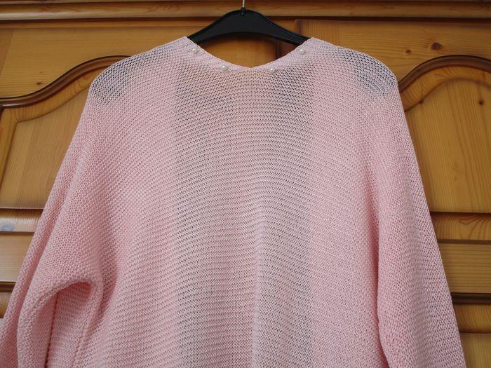 Gilet arrondi rose et perles Femme TXL (42) - photo numéro 6