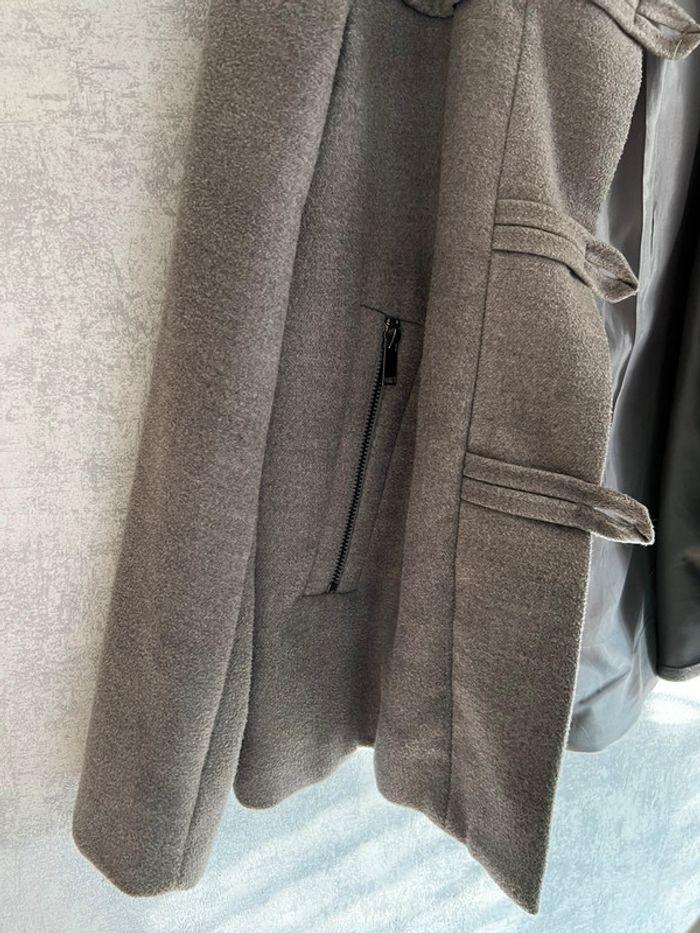 manteau gris clair zara à capuche - photo numéro 3