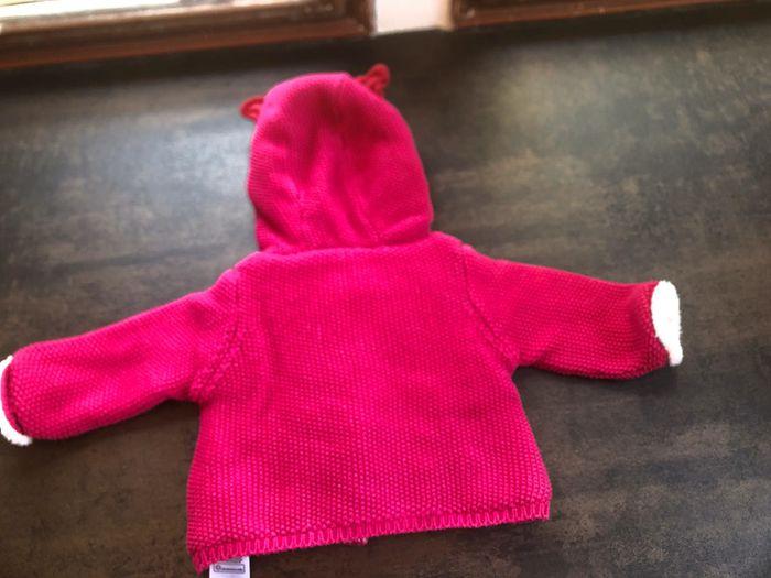 Gilet à capuche DPAM 3 mois fuschia - photo numéro 2