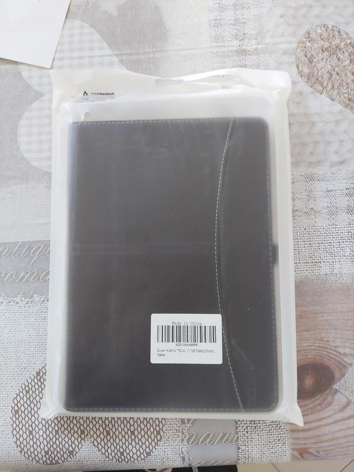 Étui pour tablette universelle de 9 10 11 pouce en cuir noire avec pochette rotatif tout neuf - photo numéro 7