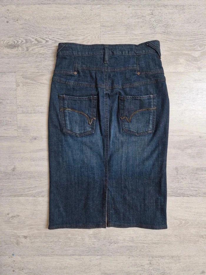 Jupe crayon en jean bleue Mango taille 34 neuve - photo numéro 3