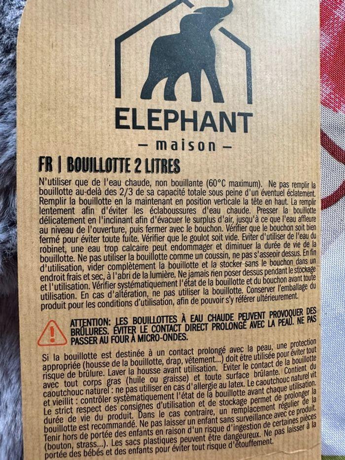 Bouillotte Éléphant en fourrure - photo numéro 3