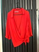 Zara blouse fluide rouge XS