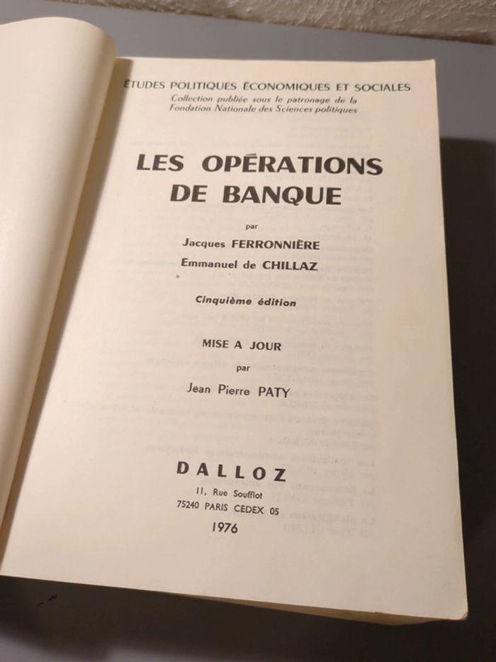 Les operations de banque - etudes politiques economiques  Dalloz - photo numéro 3