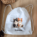 Sac personnalisé chat avec prénom