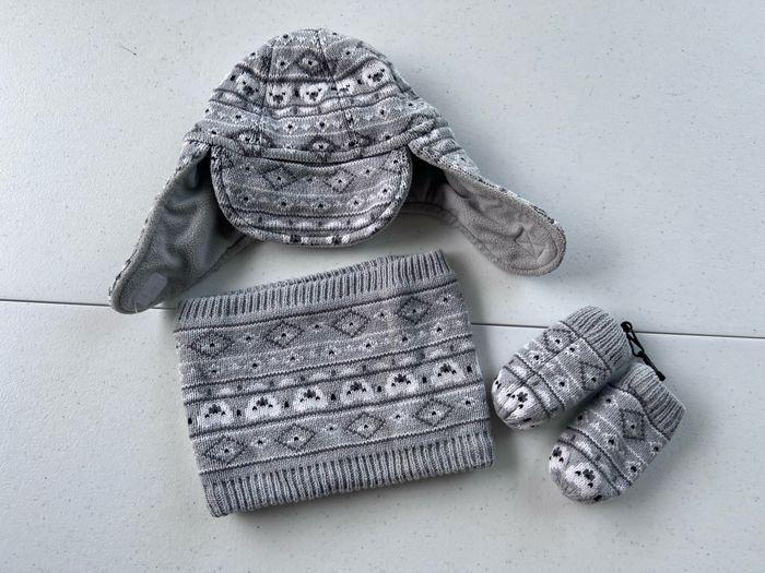 Ensemble bonnet set 🧤 écharpe 🧣 snood hiver vertbaudet  Taille 12/18 mois  Très bon était - photo numéro 3