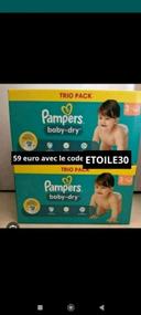 312 couches Pampers taille 3