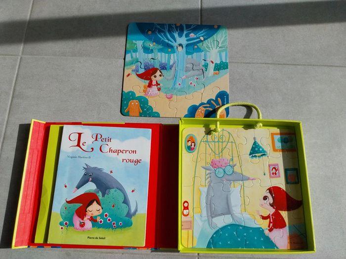 Ma p'tite mallette le petit chaperon rouge livre + 2 puzzles - photo numéro 1