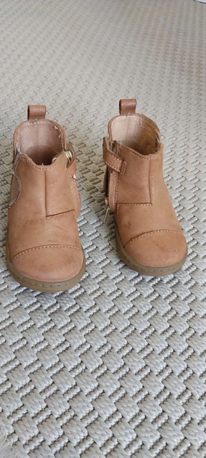 Bottines camel et doré - photo numéro 3