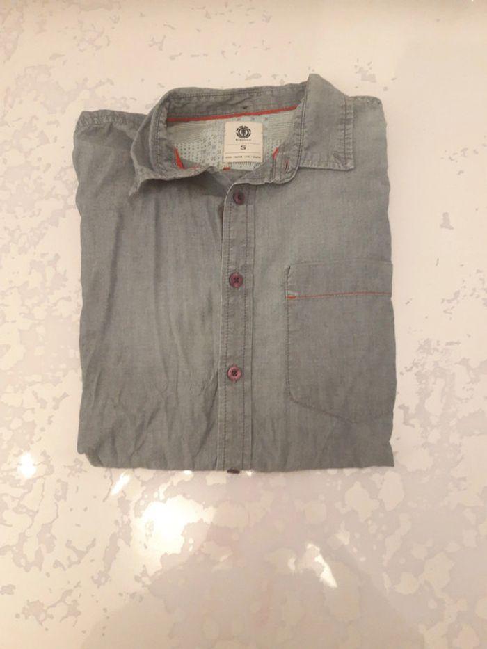 Chemise jean manches courtes homme element taille 36 S - photo numéro 16