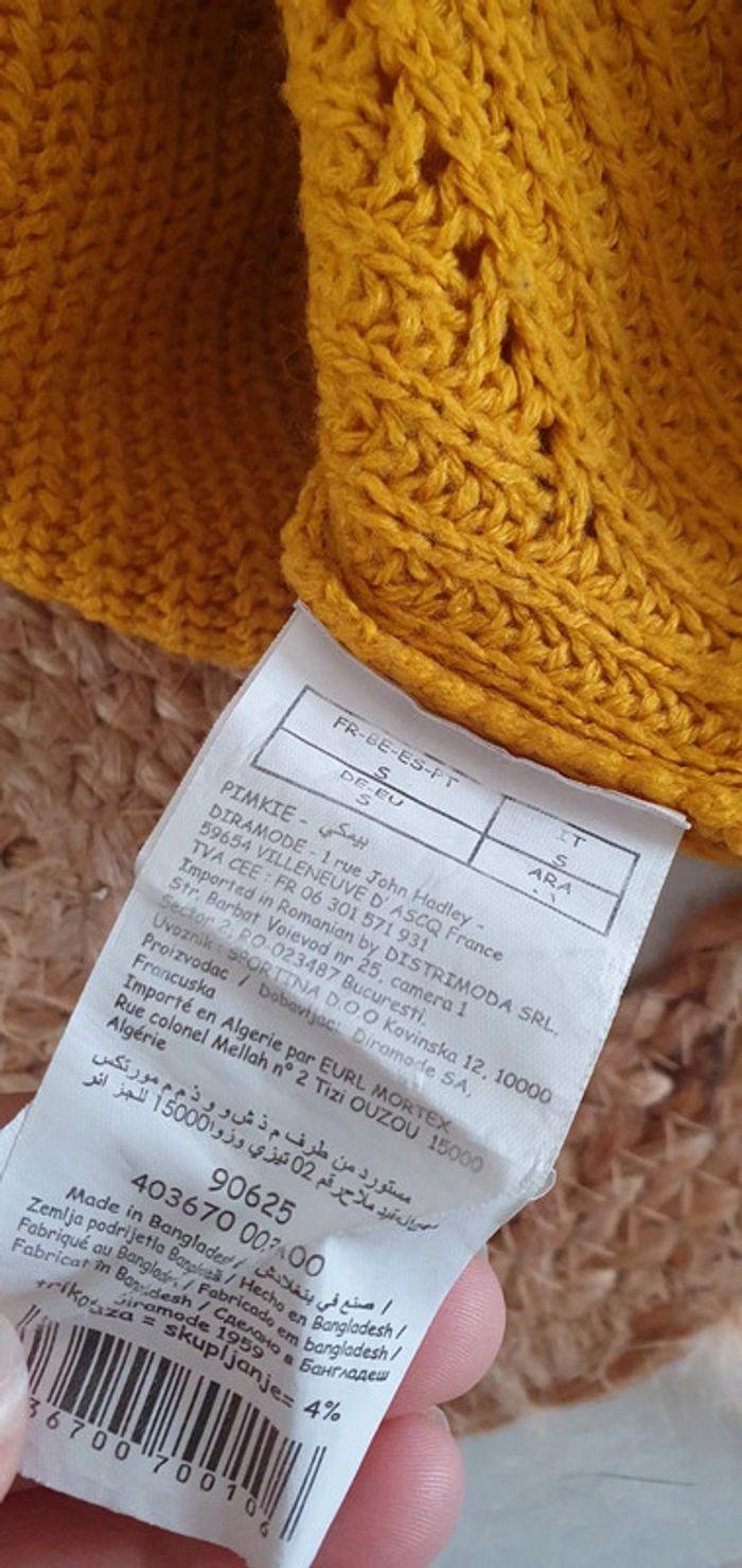 Pull en maille jaune moutarde - Pimkie - Taille S : 36 - 38 - photo numéro 3