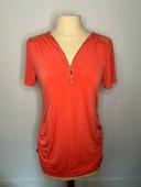 Top manches courtes orange / corail