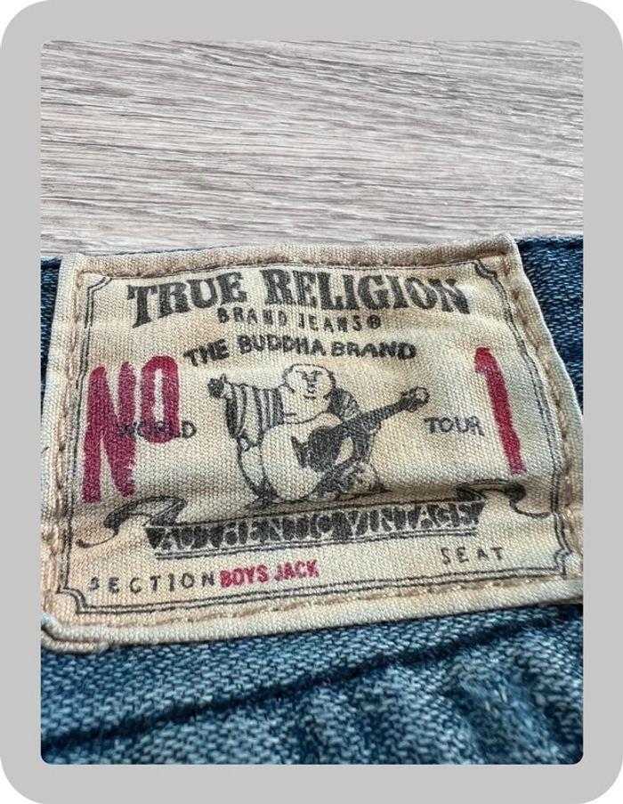 🩳 Short vintage brodé en jean True Religion Bleu Taille XS 🩳 - photo numéro 7