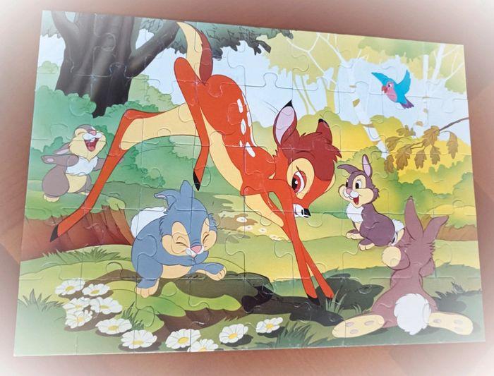 1991 puzzle Nathan Bambi Disney panpan forêt 45 pièces vintage ancien - photo numéro 2