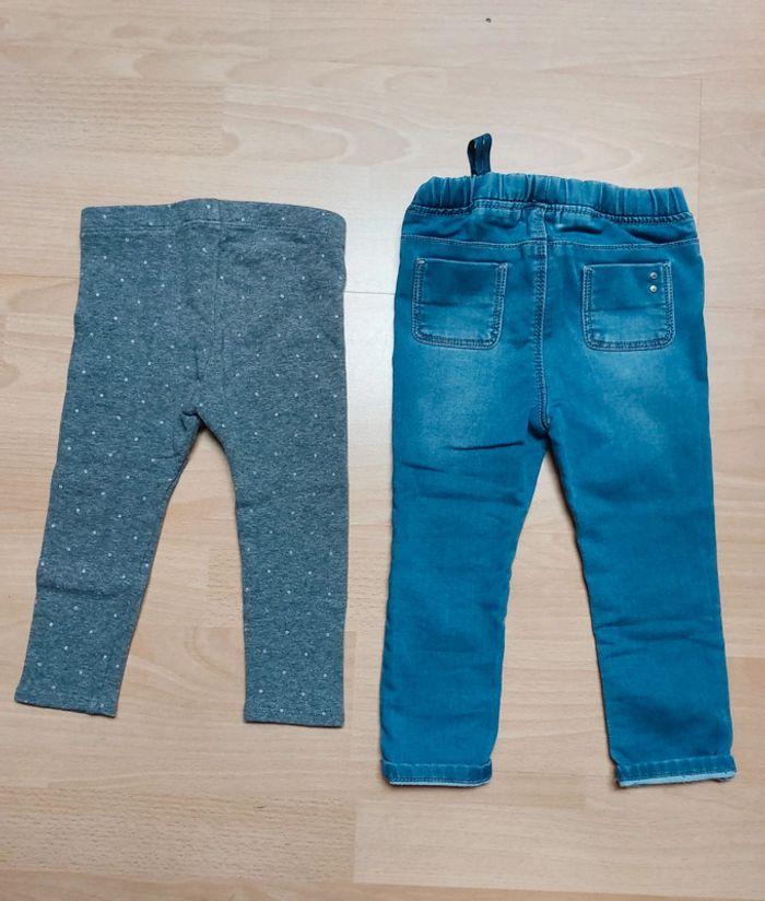 Lot jeans et leggings 2ans fille - photo numéro 2