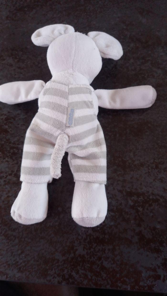 Doudou souris gris et blanc ( Bellodoux) 28 cm - photo numéro 2