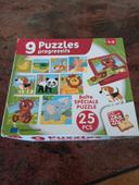 9 puzzles progressif 1-4 ans