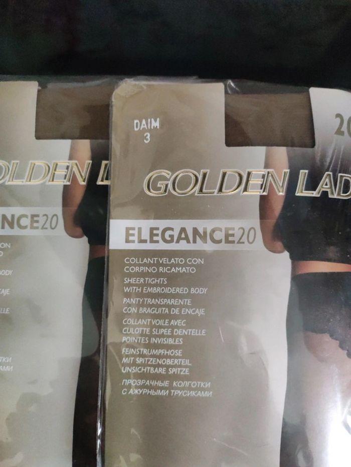 2 Collants Golden Lady taille 3 couleur Daim - photo numéro 4