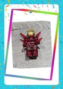 Minifigurine super héros : Iron Man ailé rouge - clear red (compatible Lego)