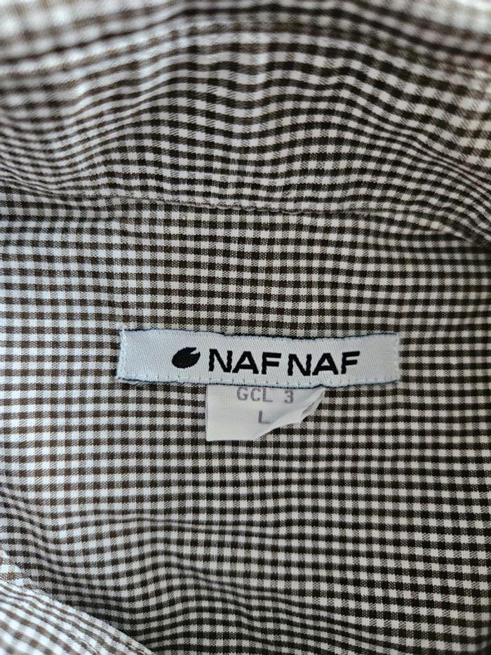 Chemise ml femme vintage  à carreaux Naf Naf Taille L U24 - photo numéro 4