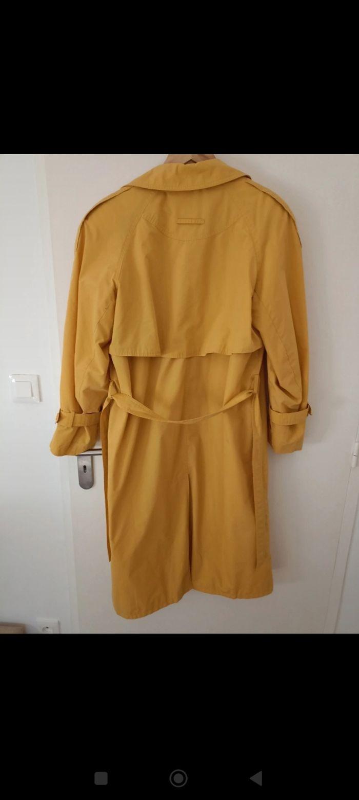 Trench jaune vintage taille 38 - photo numéro 3