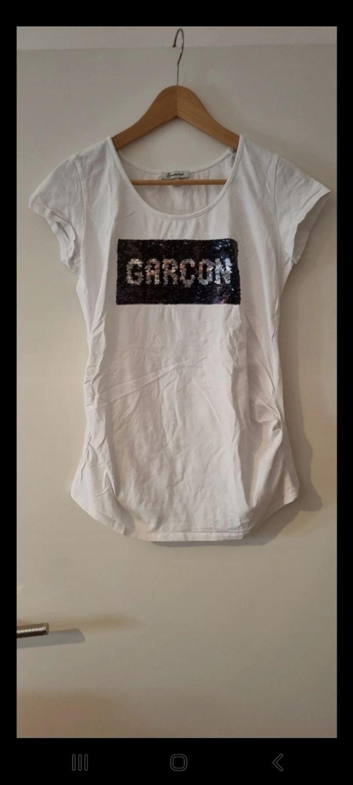 T-shirt maternité "garçon/fille" - photo numéro 2