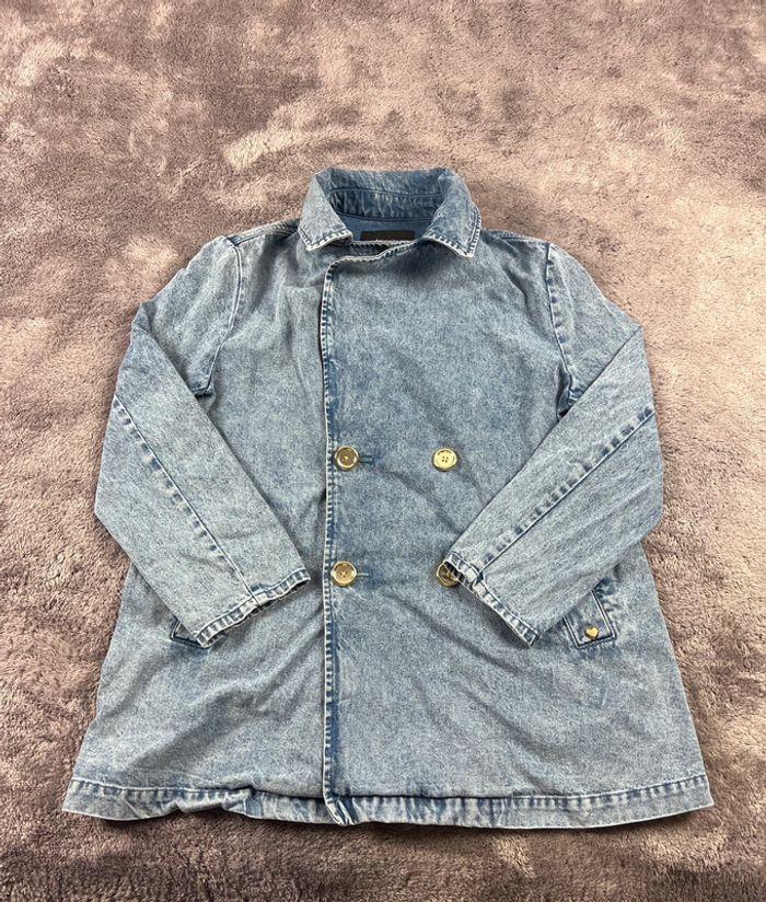 👕 Veste en Jeans longue vintage y2k Bleu Taille XS 👕 - photo numéro 1