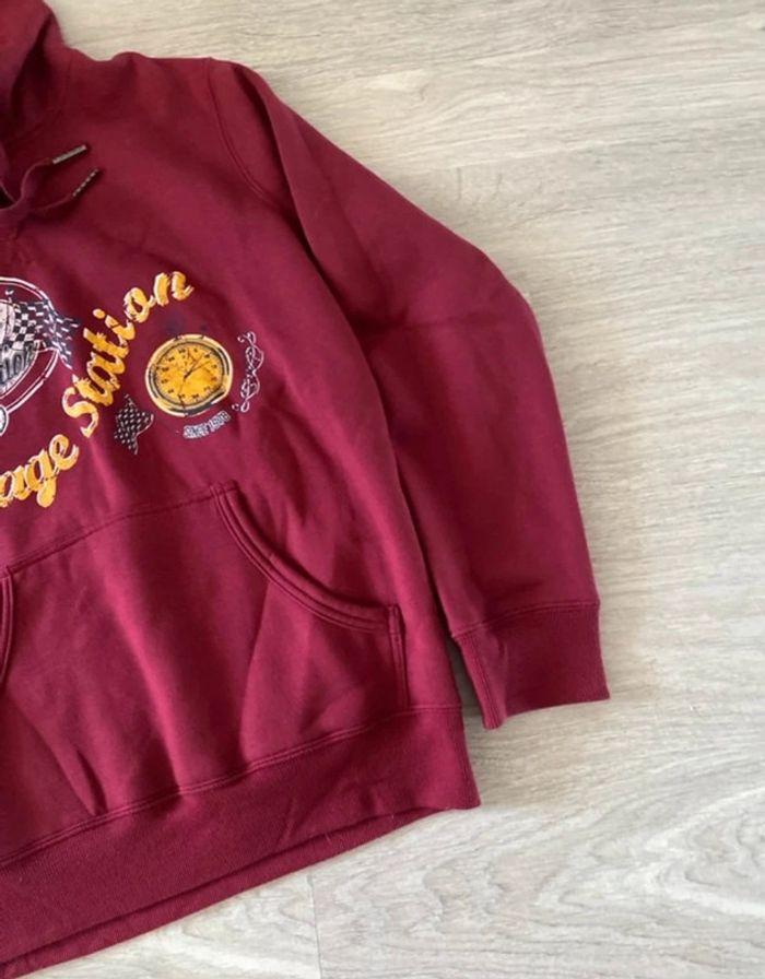 Magnifique sweat unisexe taille L bordeaux avec capuche OWK - photo numéro 3